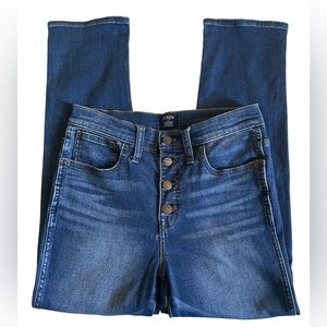 J.Crew High-Rise Vintage Straight Jean
Button Fly Size 27, cropped
